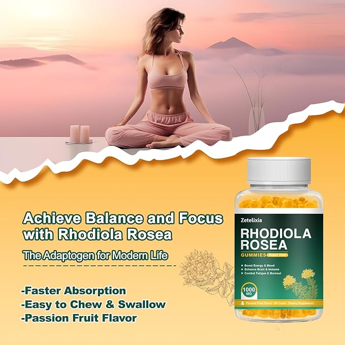 Rhodiola Rosea Gummies - Energy, Focus & Natural Vitality Boost